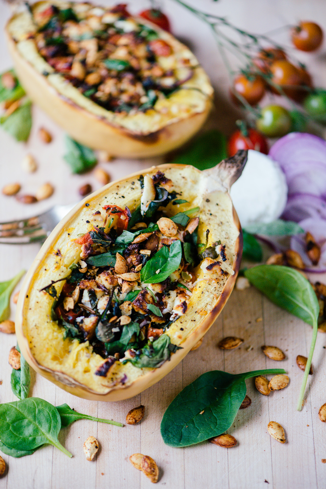 spinach-tomato-goat-cheese-stuffed-spaghetti-squash-bs-in-the-kitchen