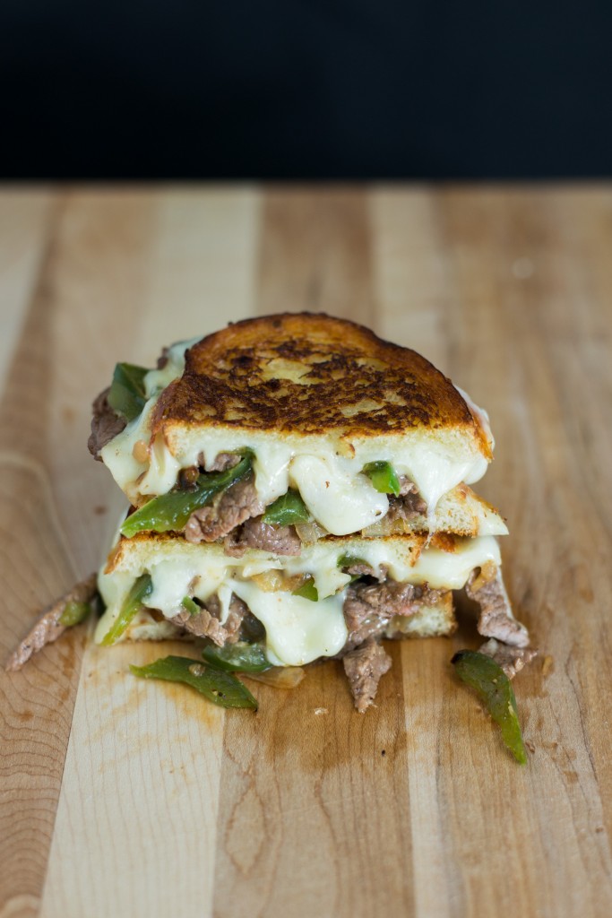 Philly Cheese Steak Grilled Cheese | bsinthekitchen.com #grilledcheese #sandwich #bsinthekitchen